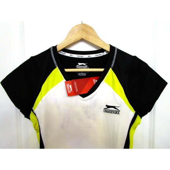 Slazenger Ladies' Sports Performance Top Large Yellow/Black/Whit - New with Tags - Picture 2 of 10